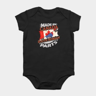 Made In Canada With South Korean Parts - Gift for South Korean From South Korea Baby Bodysuit